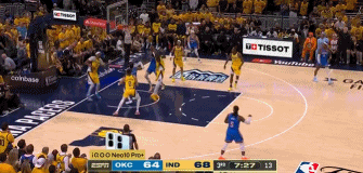 手真硬！西亚卡姆弧顶空位三分一箭穿心 对天飞吻🥰